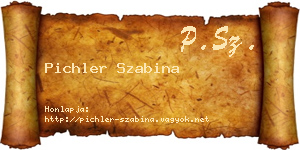 Pichler Szabina névjegykártya